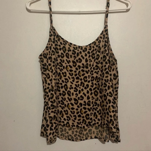 𝅺3/$30 Cheetah print cropped low high cami top Camisole tank - Picture 4 of 6